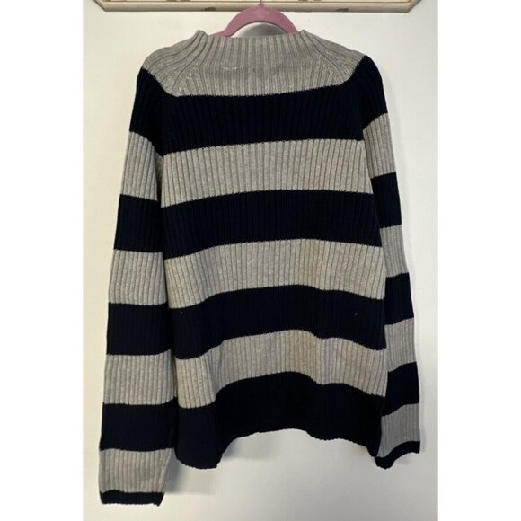 St. Johns Bay Ribbed Sweater Blue Gray Sweater Pullover XL Tall - Picture 3 of 7